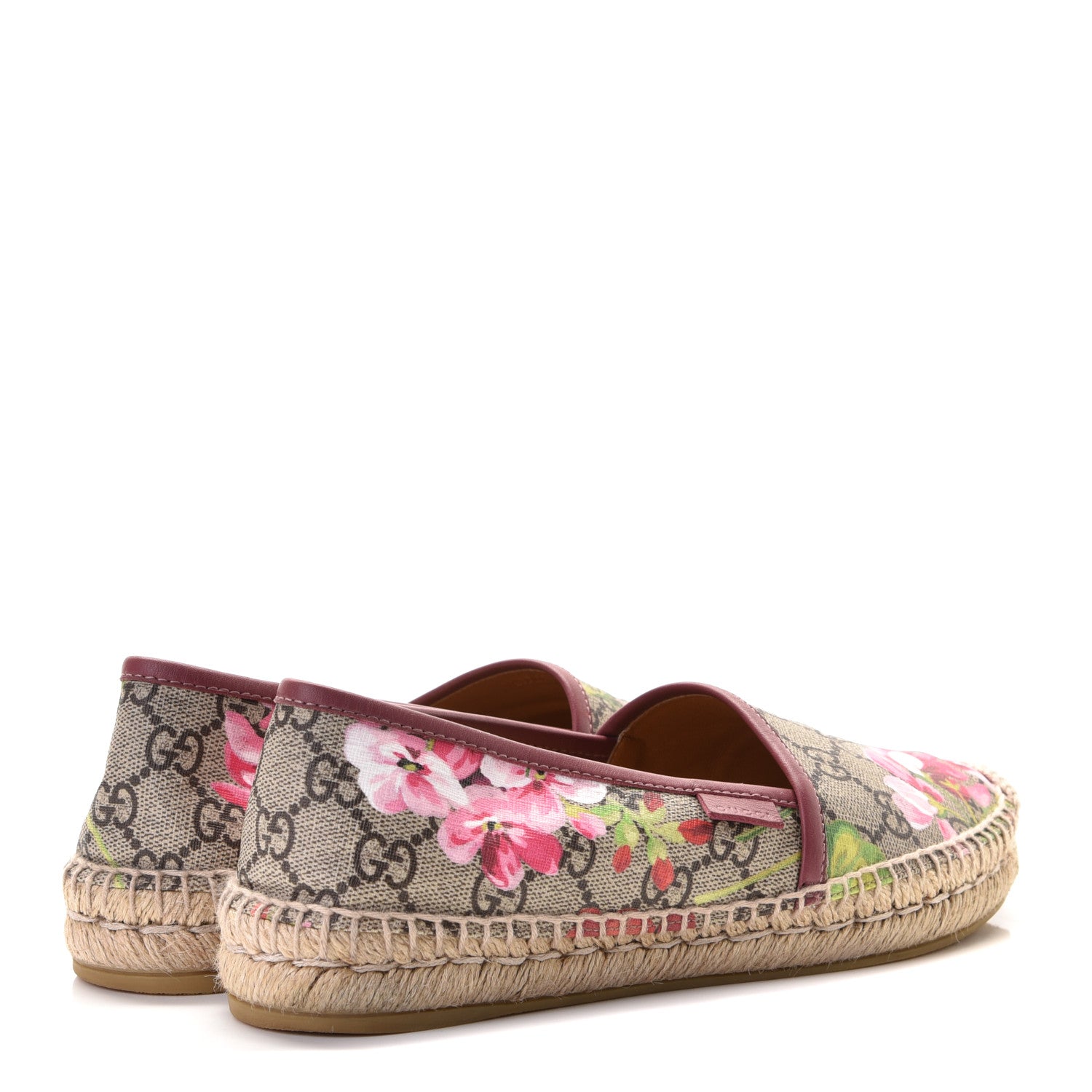 Gucci GG Supreme Monogram Blooms Espadrilles 37 Beige Multicolor Dry Rose 4 of 12