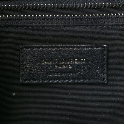 Saint Laurent Crinkled Calfskin Matelasse Monogram Medium Niki Chain Satchel Black 6 of 9