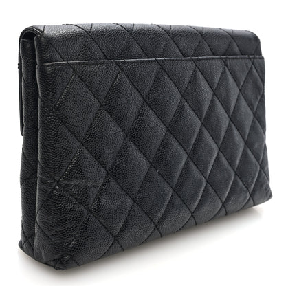 Chanel Caviar Quilted CC Beauty Clutch Black 3 of 6