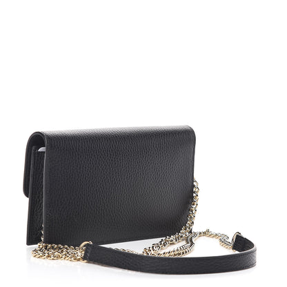 Gucci Dollar Calfskin Interlocking G Chain Wallet Black 3 of 10