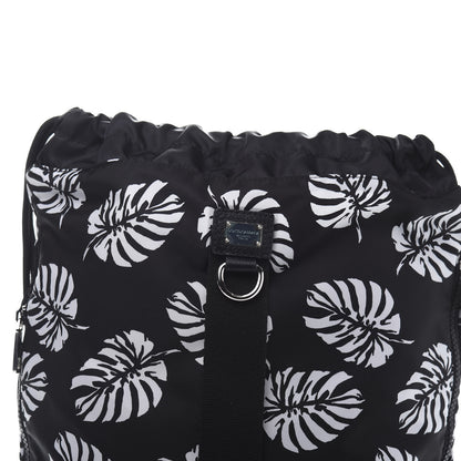 Dolce & Gabbana Nylon Palm Drawstring Backpack Black 9 of 9
