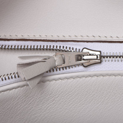 Hermes Swift Ghillies Birkin 35 White Gris Perle 19 of 34