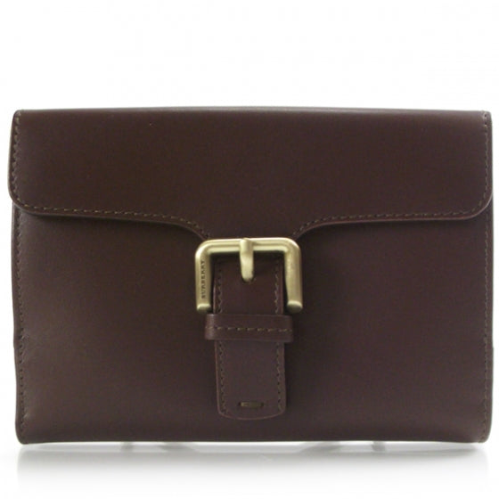 Leather Nova Check Wallet Brown