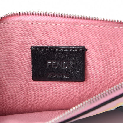 Fendi Vitello Elite Century Hypnoteyes Studded Zip Pouch Bubblegum Multicolor 6 of 8
