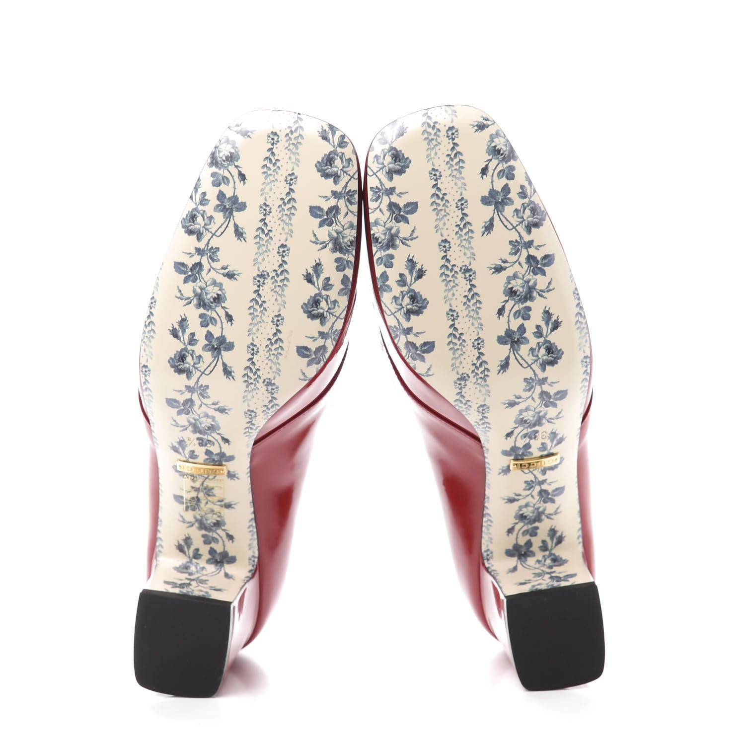 Gucci Vernice GG Victoire 55mm Loafer Pumps 38.5 Hibiscus Red 5 of 9
