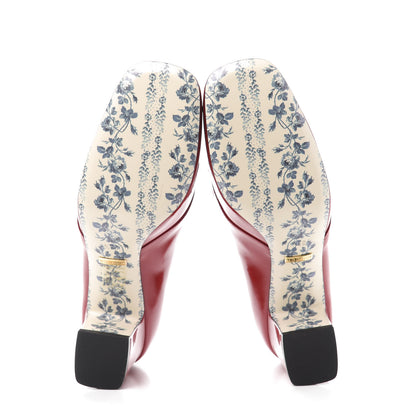 Gucci Vernice GG Victoire 55mm Loafer Pumps 38.5 Hibiscus Red 5 of 9