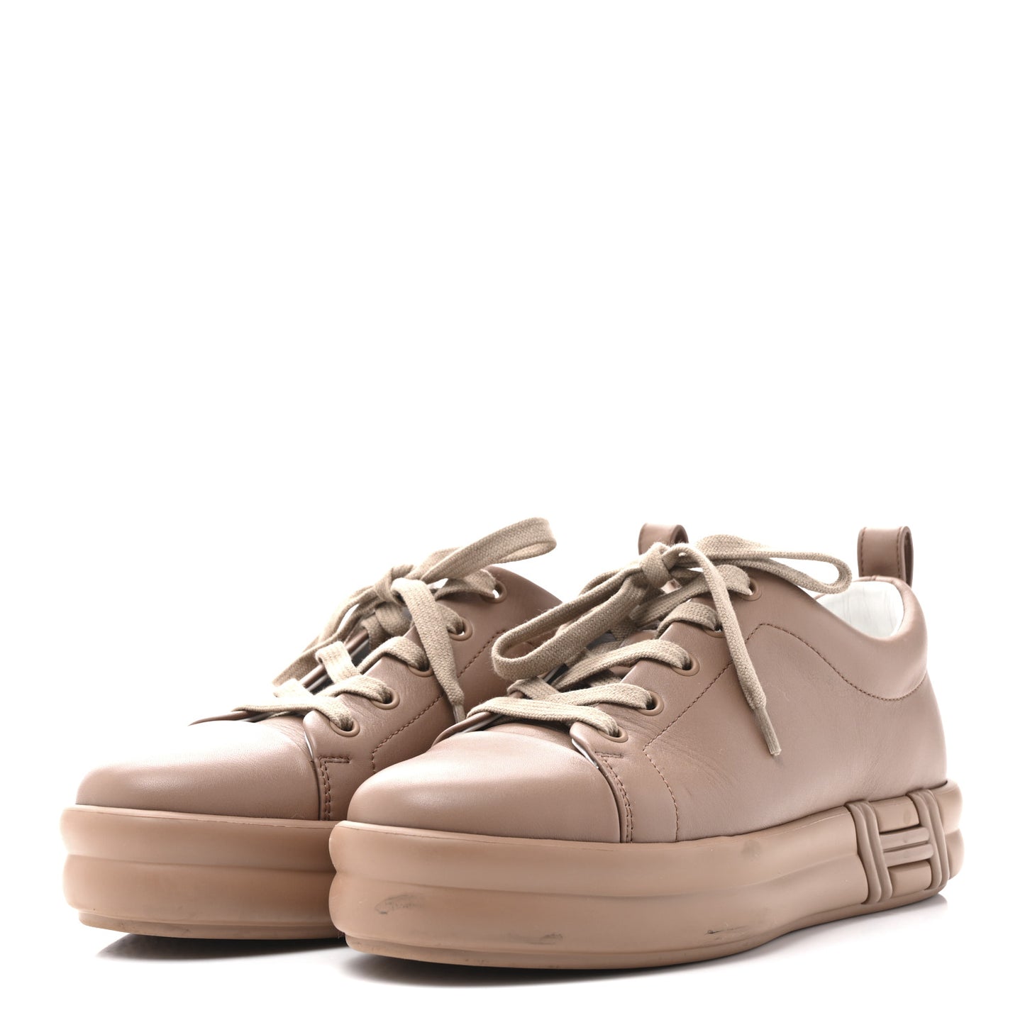 Calfskin Womens Happy Sneakers 37.5 Rose Perle