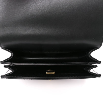 Chanel Shiny Calfskin Quilted Mini Metal Top Handle Flap Black 5 of 11