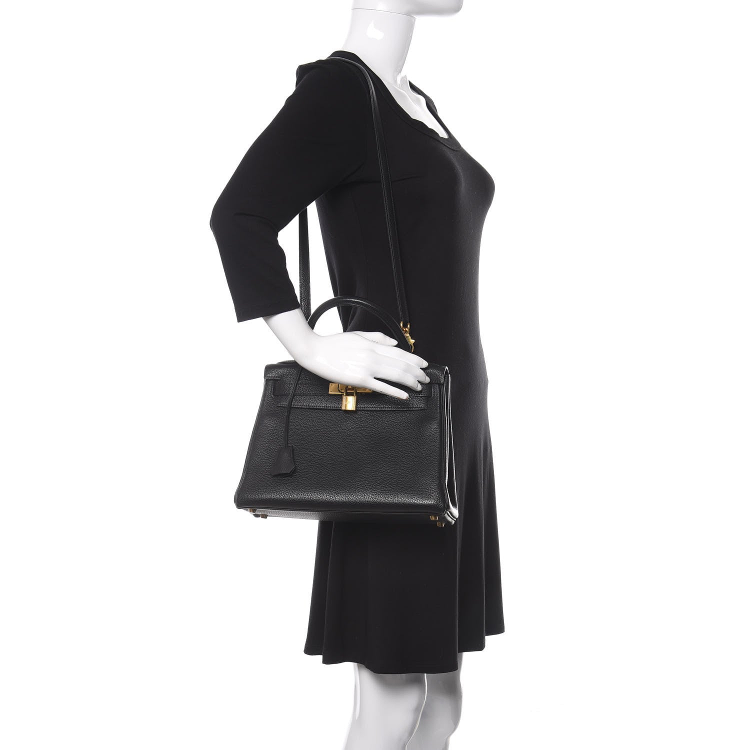Hermes Togo Kelly Retourne 28 Black 2 of 14