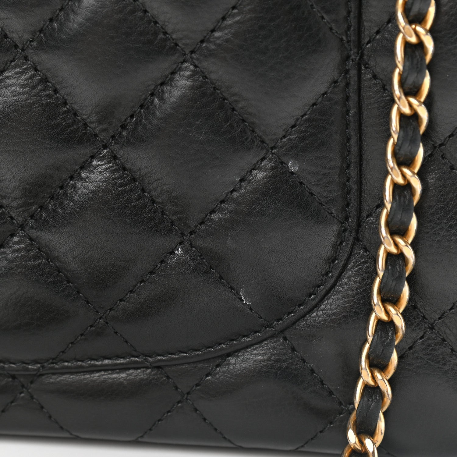 Chanel Calfskin Quilted Rock The Corner Flap Black 11 of 12