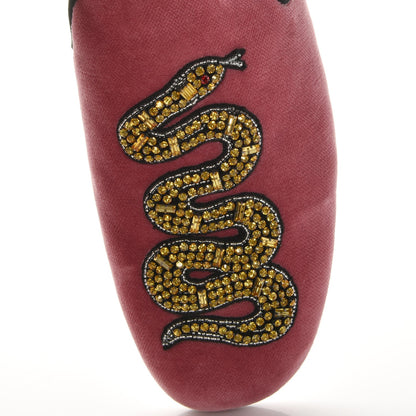 Gucci Velvet Silk Embellished Platform Detachable Slide 38 Tibet Red 6 of 19