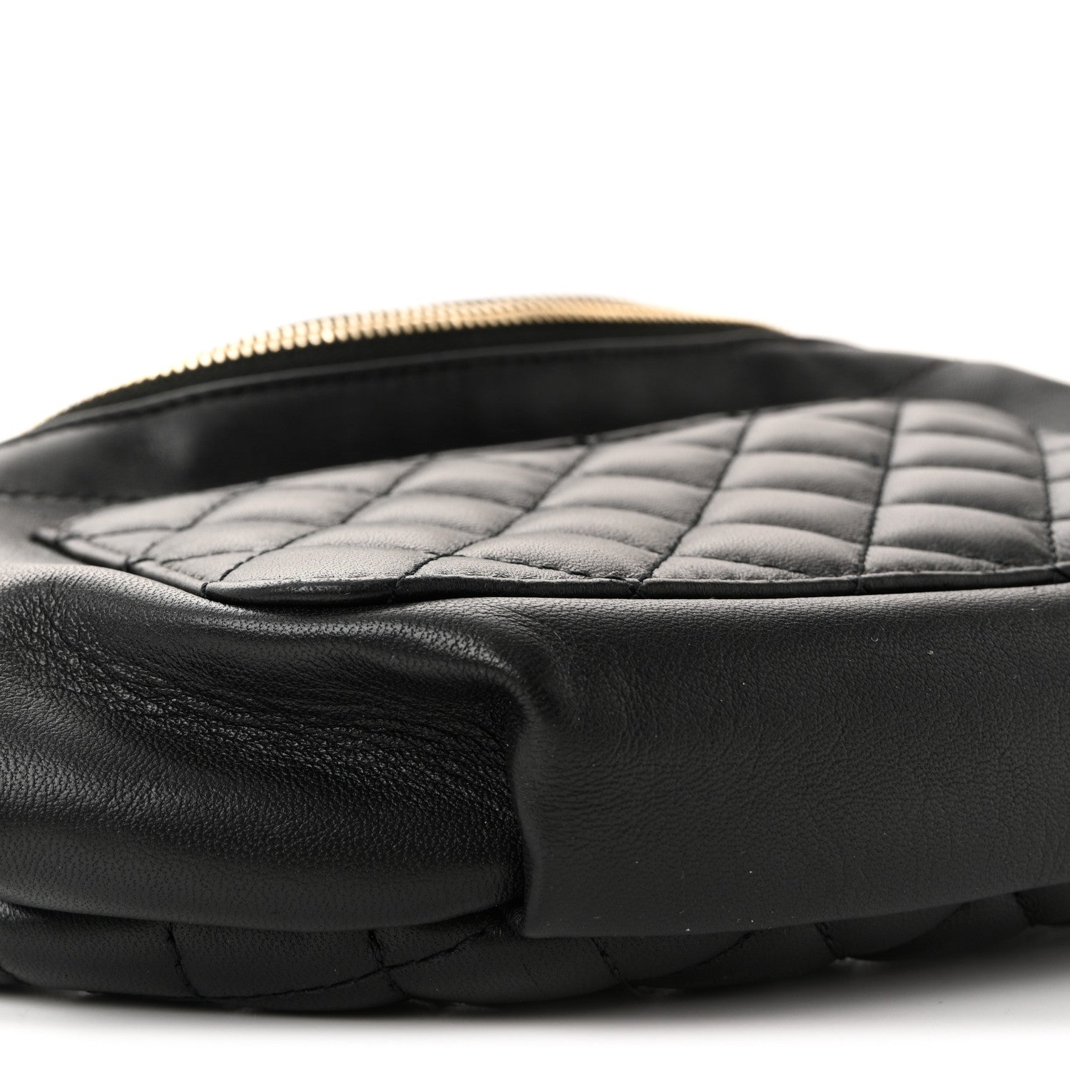 Chanel Lambskin Quilted Waist Bag Fanny Pack Black 9 of 11