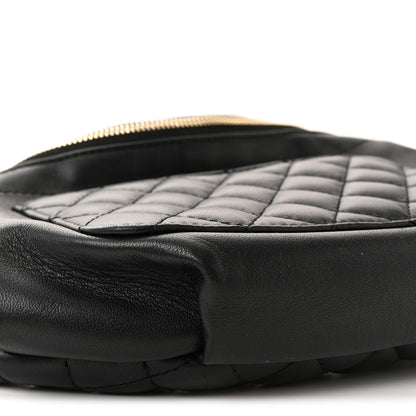 Chanel Lambskin Quilted Waist Bag Fanny Pack Black 9 of 11
