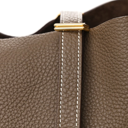 Hermes Taurillon Clemence Picotin Lock 22 MM Etoupe 8 of 11