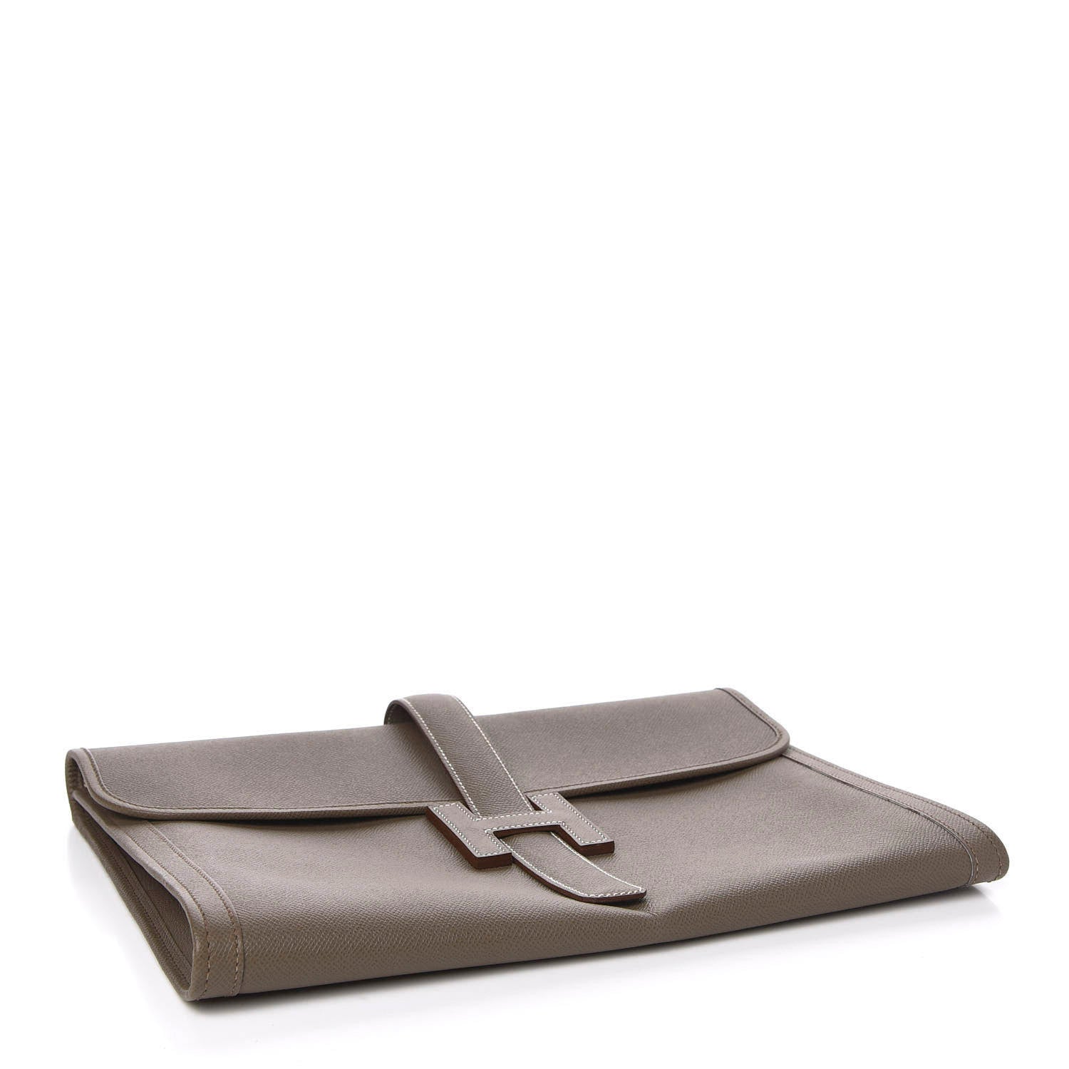 Hermes Epsom Jige 34 GM Clutch Etoupe 4 of 8