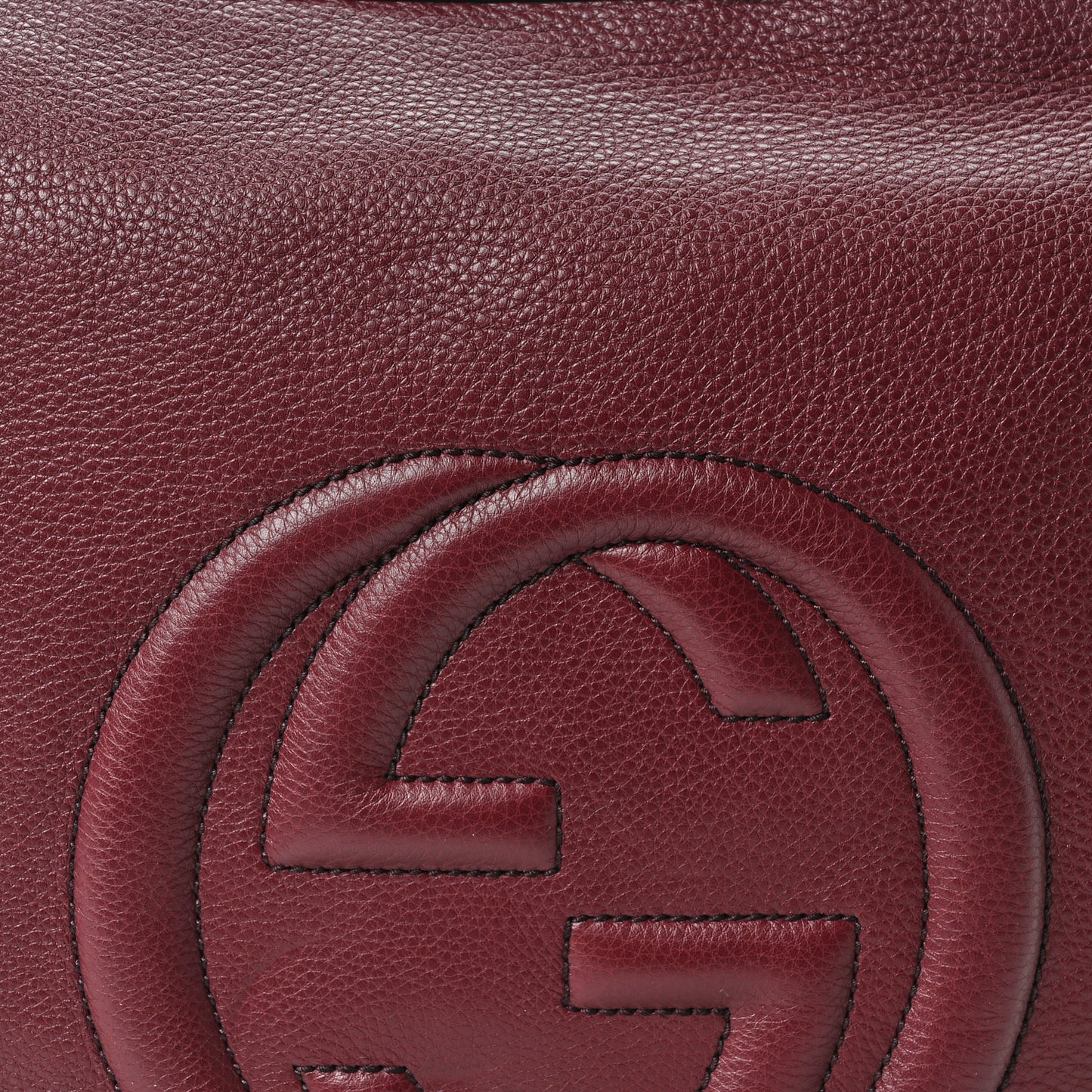 Pebbled Calfskin Medium Soho Hobo Scarlatto