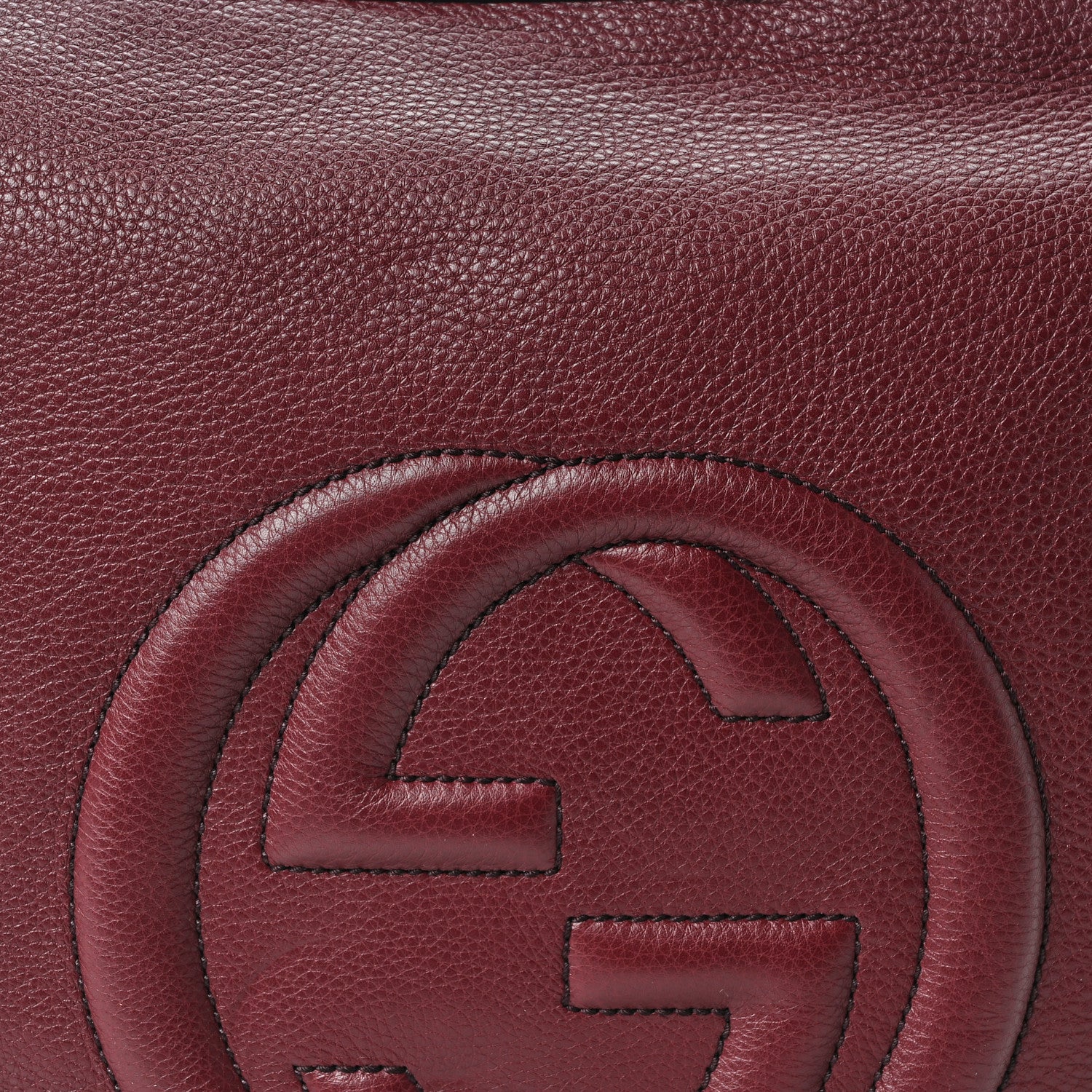 Gucci Pebbled Calfskin Medium Soho Hobo Scarlatto 8 of 10