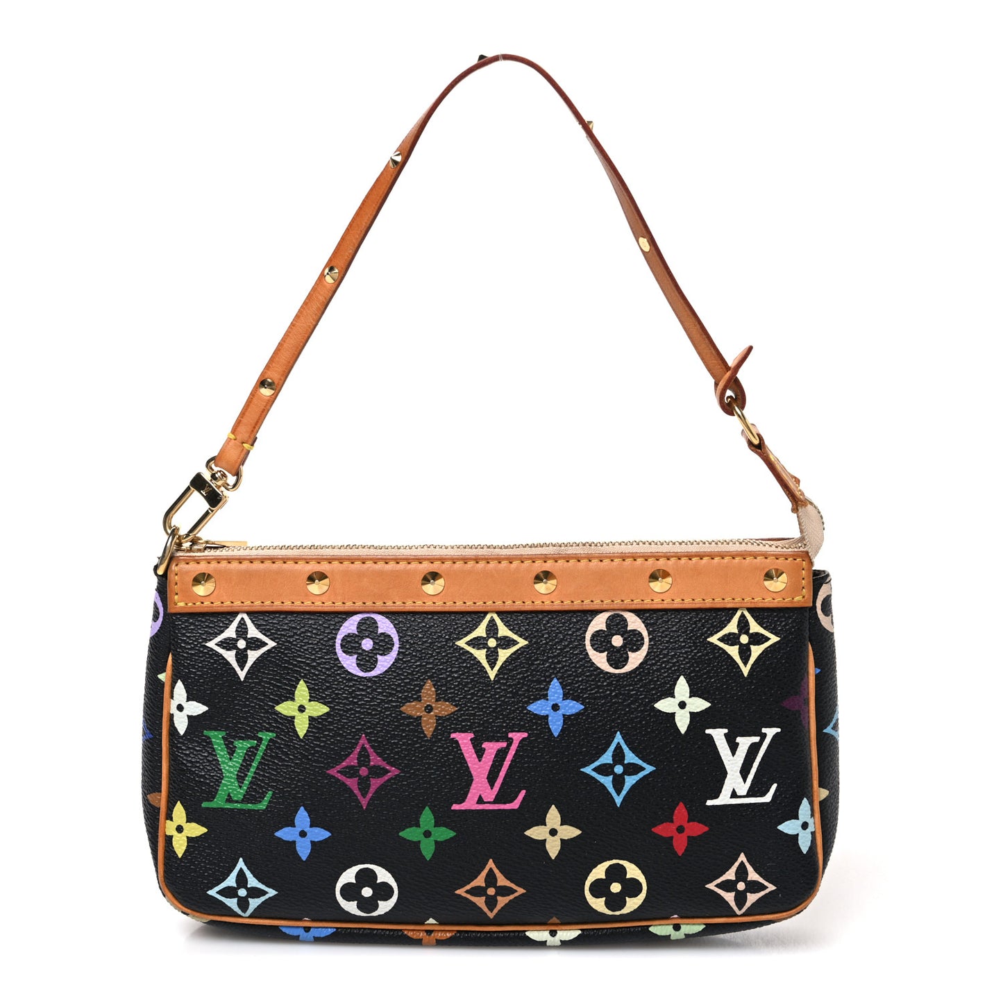 Monogram Multicolor Pochette Accessories Black