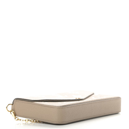 Louis Vuitton Empreinte Monogram Giant Felicie Pochette Tourterelle Creme 5 of 12