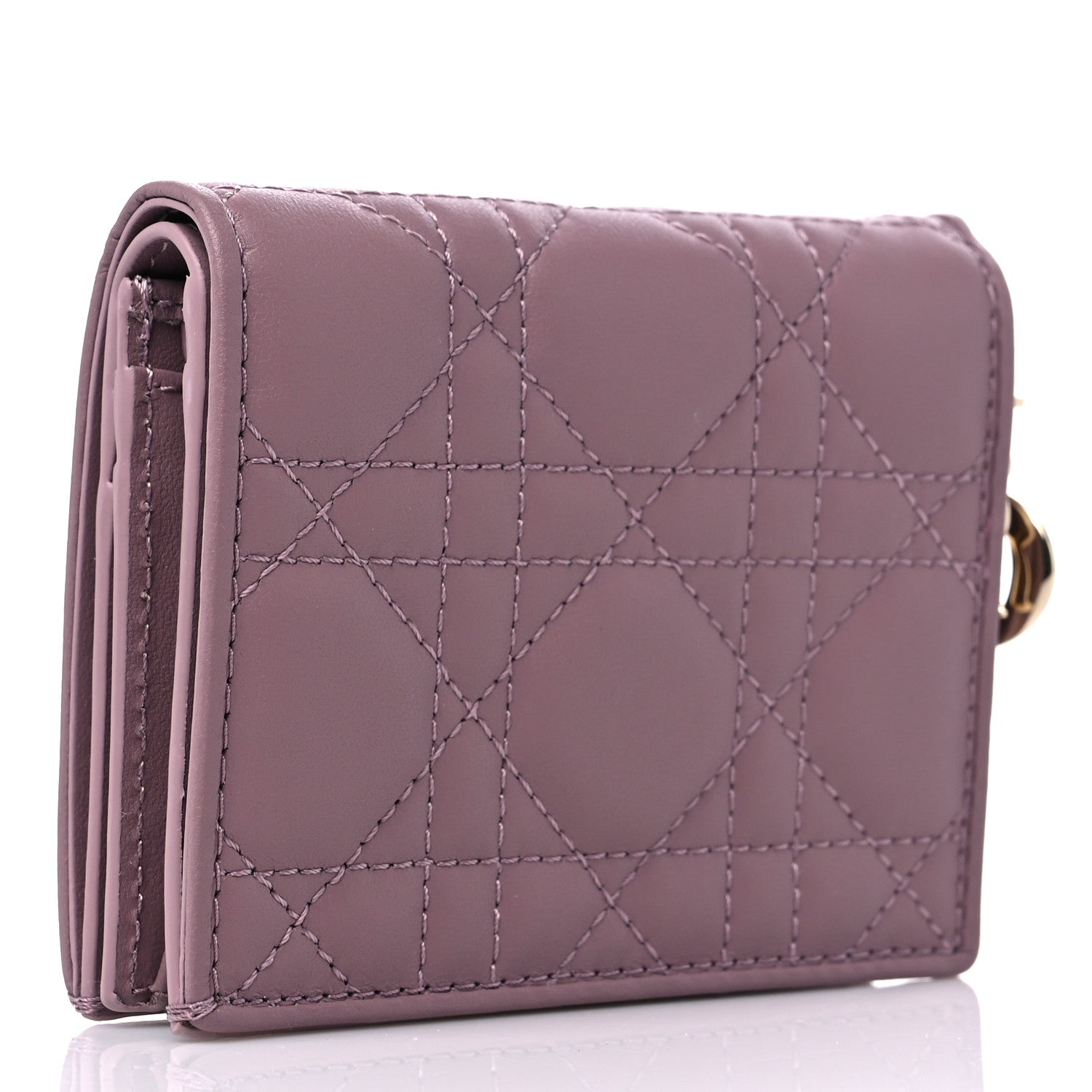 Christian Dior Lambskin Cannage Mini Lady Dior Wallet 3 of 11