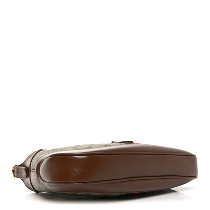 Gucci GG Supreme Monogram Azalea Calfskin Web Small Jackie 1961 Hobo Beige Ebony Brown Sugar 4 of 10