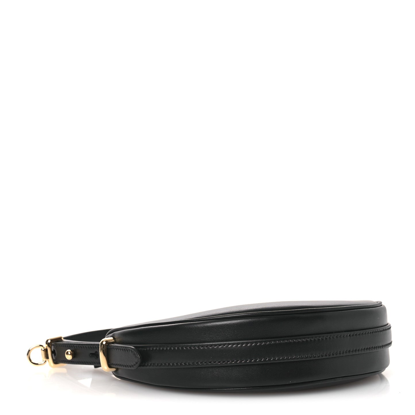 Soft Calfskin Mini Arque Shoulder Bag Black