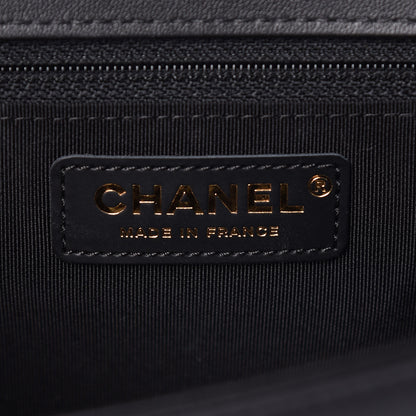 Chanel Lambskin Chevron Quilted New Medium Boy Flap Black 6 of 13
