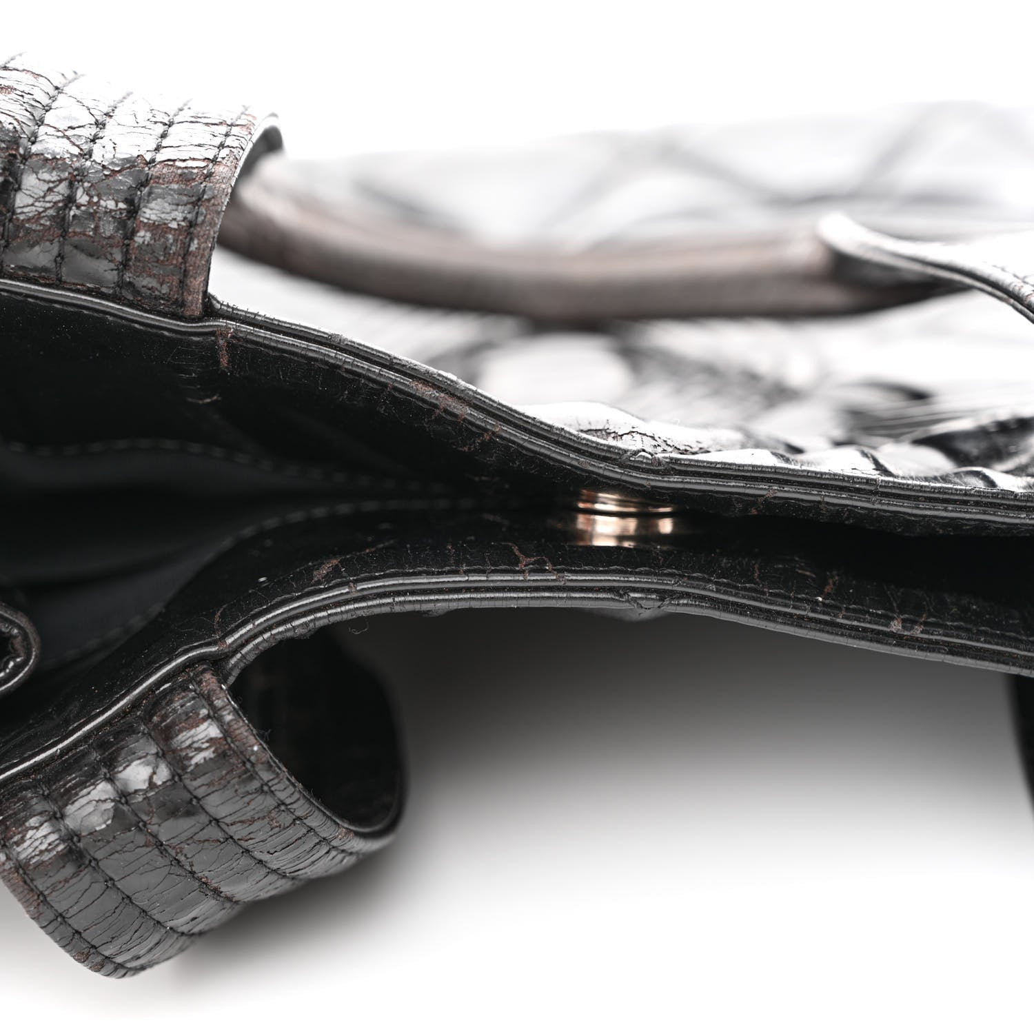 Chanel Patent Quilted Expandable CC Shoping Tote Black 18 of 20