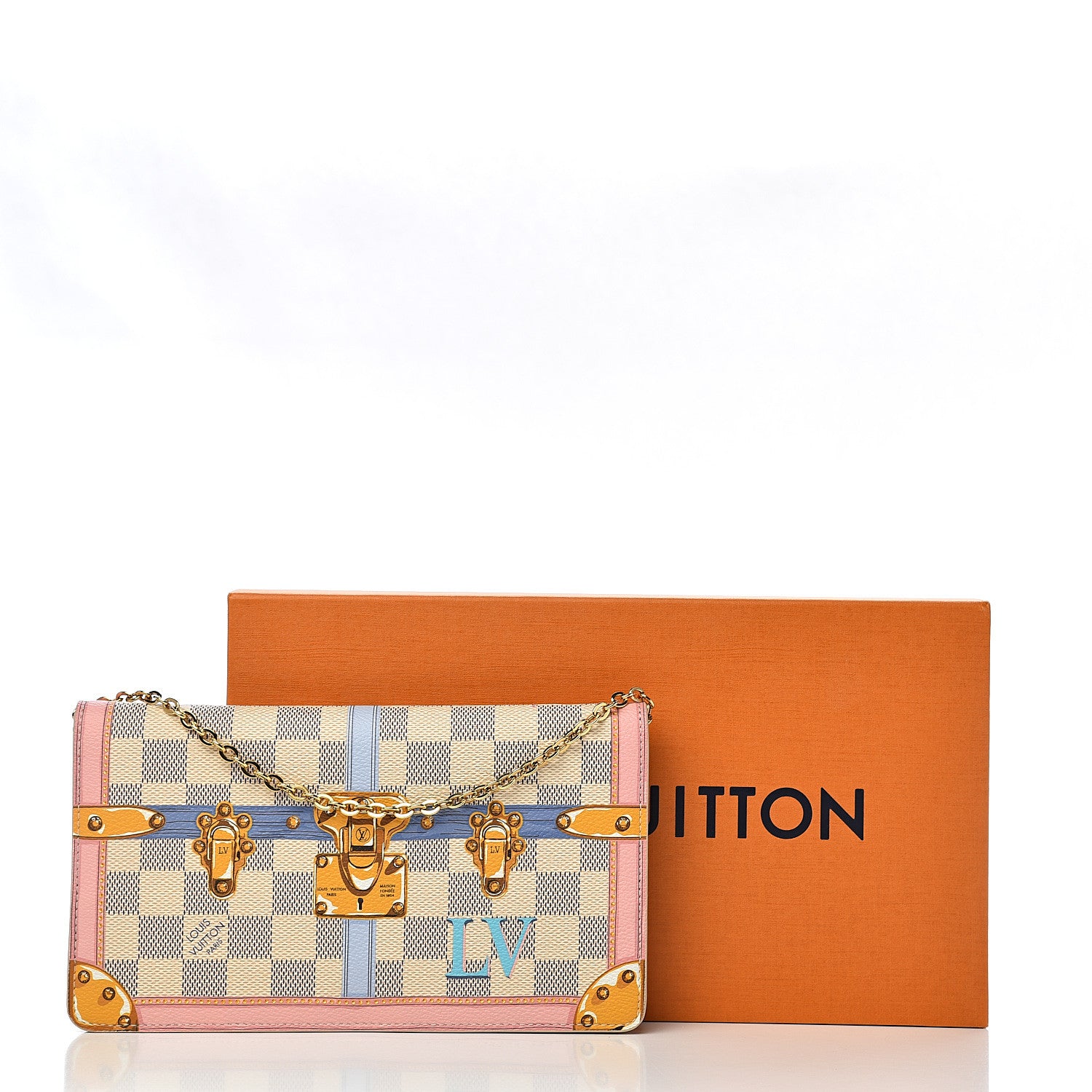Louis Vuitton Damier Azur Summer Trunks Pochette Weekend 8 of 8