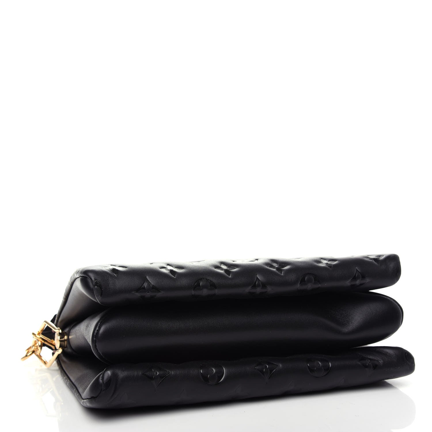 Louis Vuitton Lambskin Embossed Monogram Coussin PM Black 4 of 10