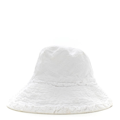 Louis Vuitton Monogram Denim Fringe Bucket Hat L White 1 of 9