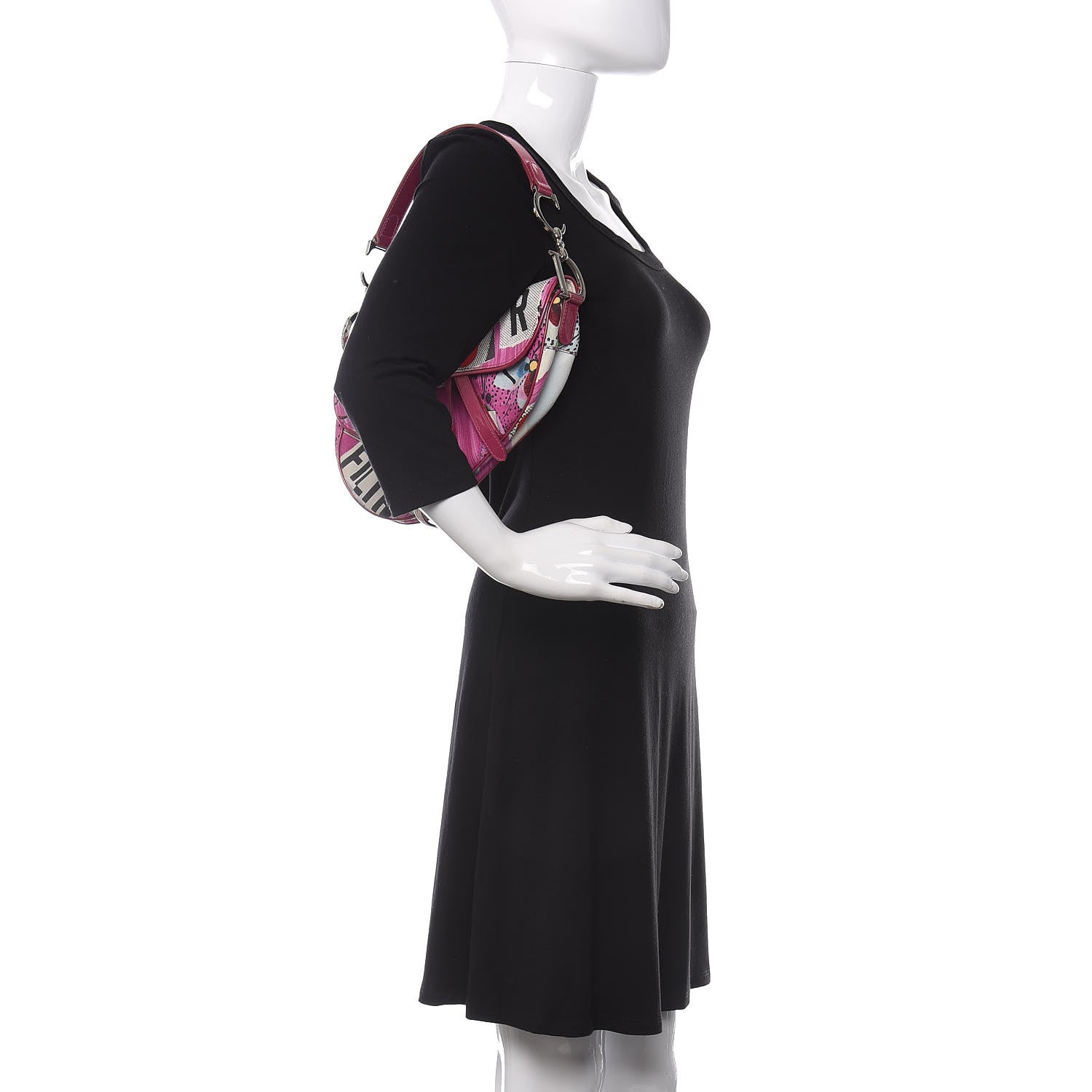 Christian Dior Canvas Filth Saddle Bag Multicolor 2 of 10