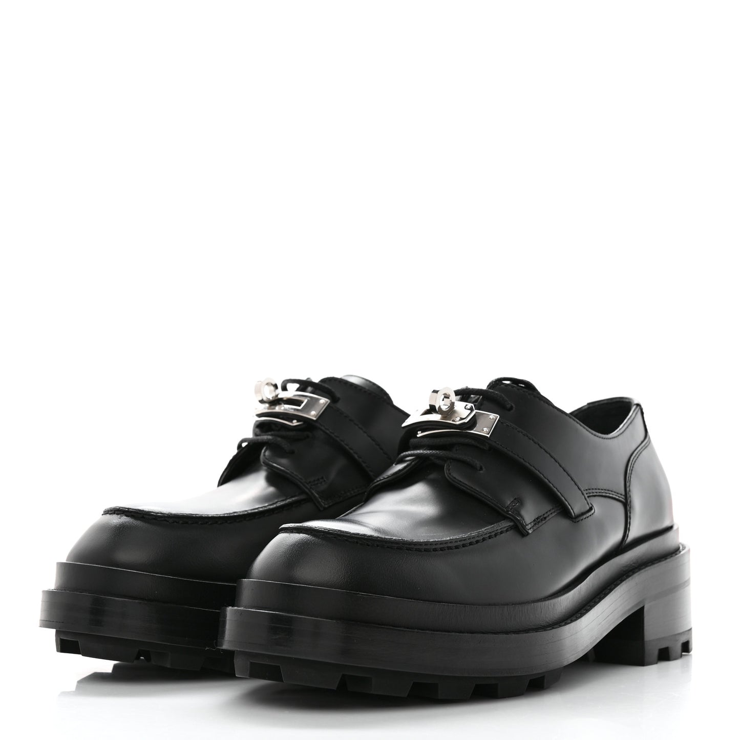 Calfskin First Derby Shoes 37.5 Black