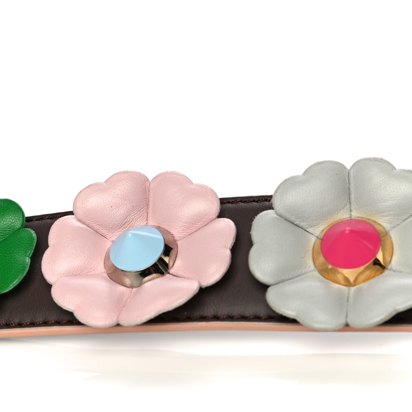 Vitello Dolce Flowerland Studded Strap You Moresco Malachite