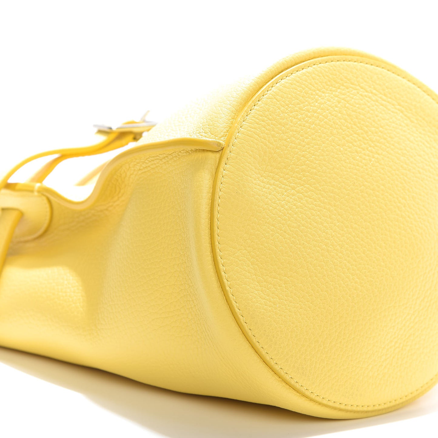 Grained Calfskin Nano Big Bag Bucket Citron