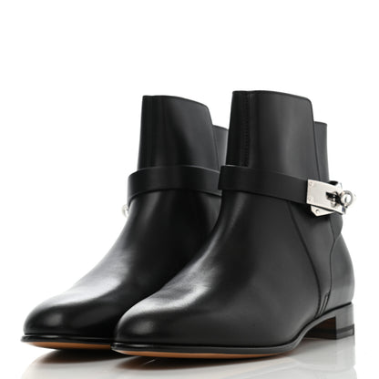Hermes Calfskin Neo Low Boots 36.5 Black 3 of 9
