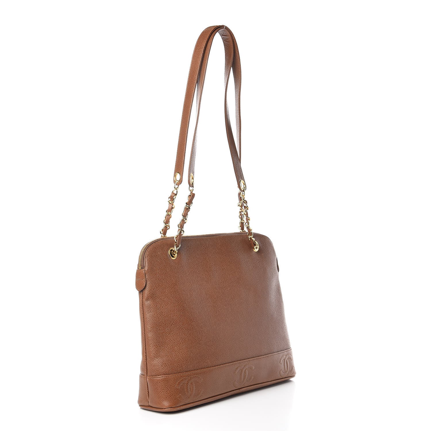 Chanel Caviar CC Shoulder Bag Brown 3 of 13