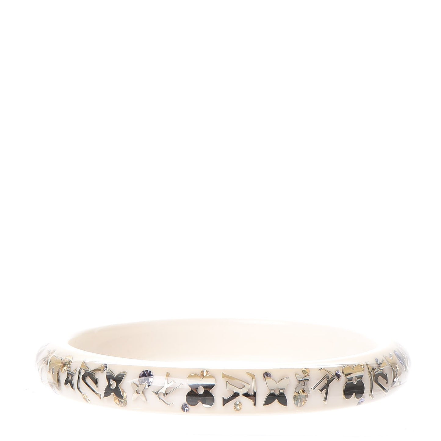 Resin Swarovski Medium Inclusion Bracelet PM White