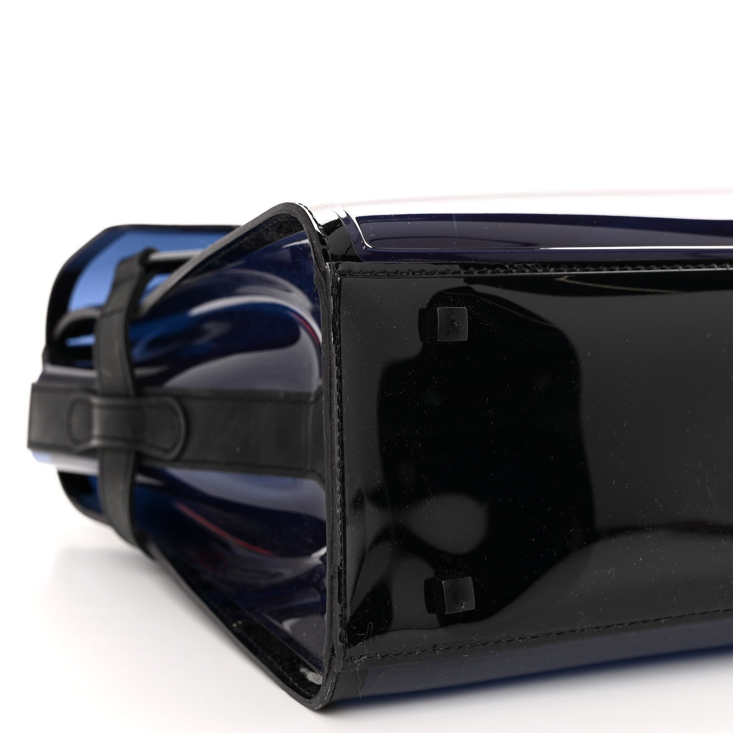 Delvaux PVC Tempete Dark Night Satchel Blue De Prusse 8 of 10