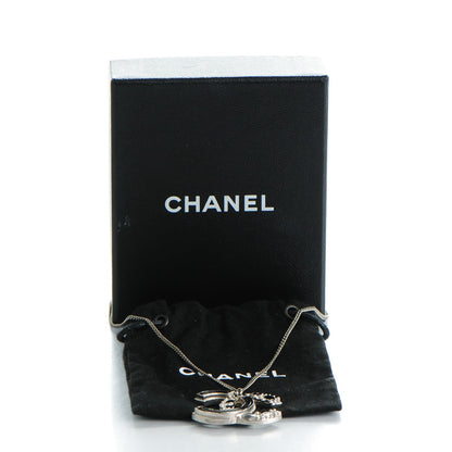 Chanel Enamel CC Necklace Black Silver 5 of 5