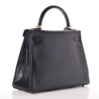 Hermes Box Kelly Retourne 32 Indigo 4 of 33