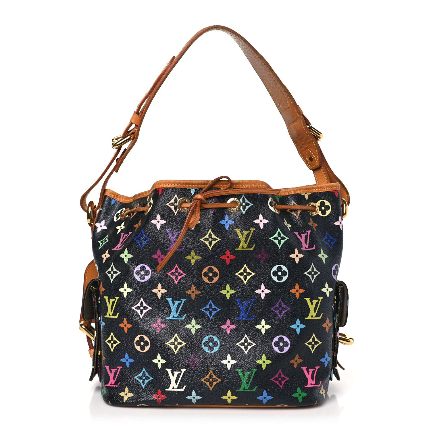 Louis Vuitton Monogram Multicolor Petit Noe Black 1 of 8