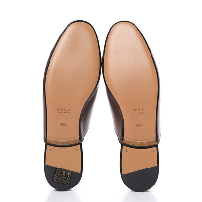 Gucci Calfskin Womens Princetown Slippers 36.5 Fondente Brown 5 of 9