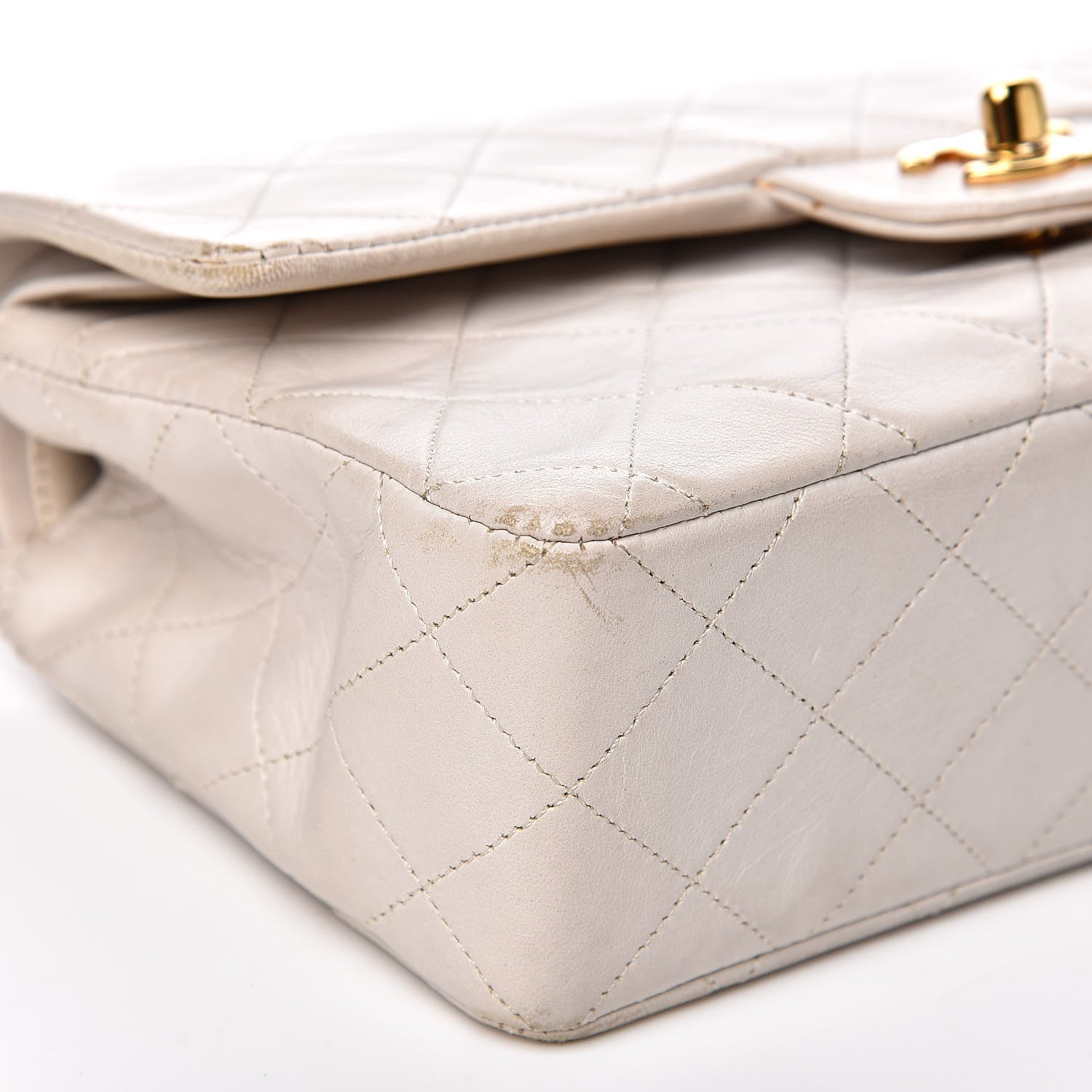Chanel Lambskin Quilted Small Double Flap White 9 of 21