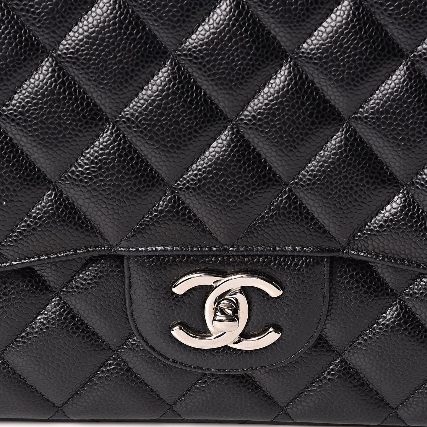 Caviar Quilted Maxi Double Flap Black