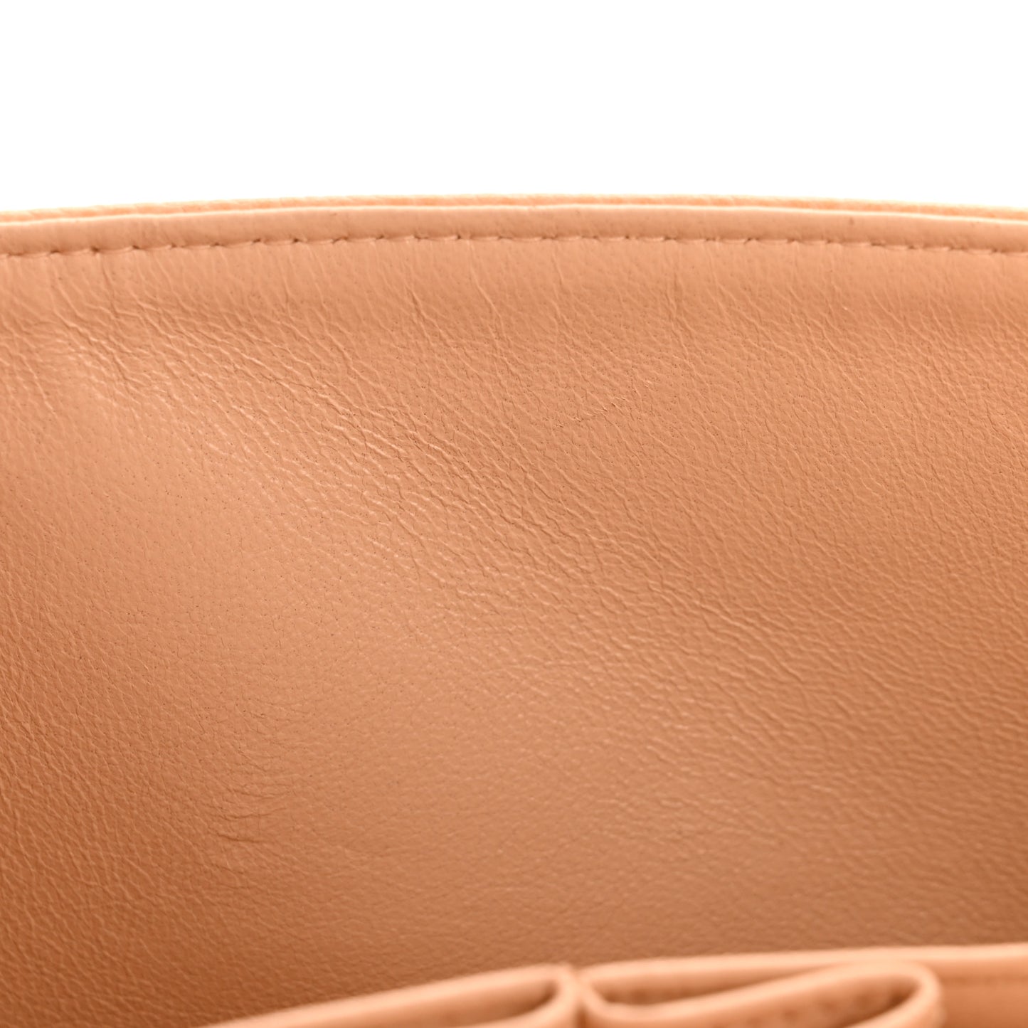 Caviar Quilted Medium Double Flap Beige Clair