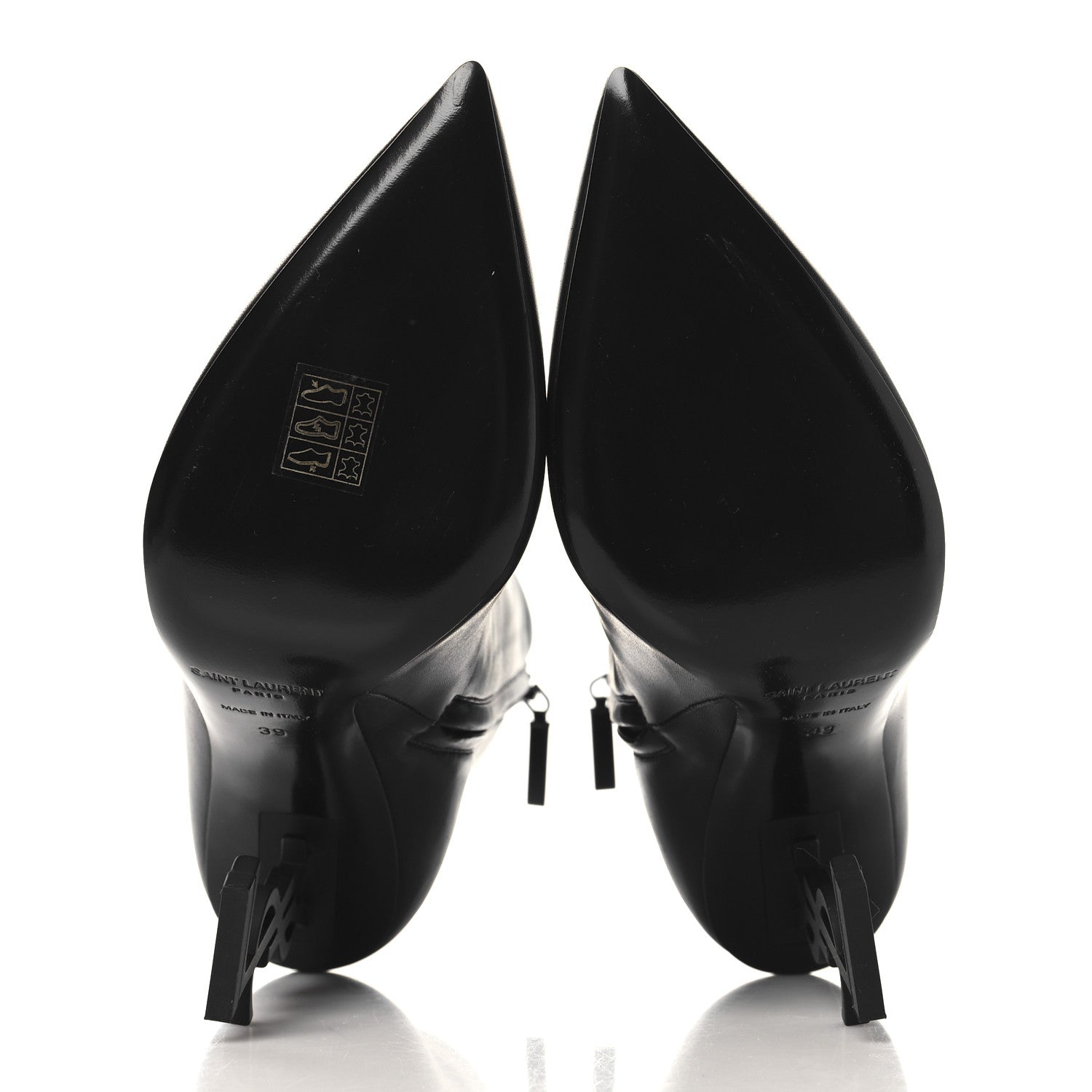Saint Laurent Calfskin Opyum Ankle Boots 39 Black 5 of 7