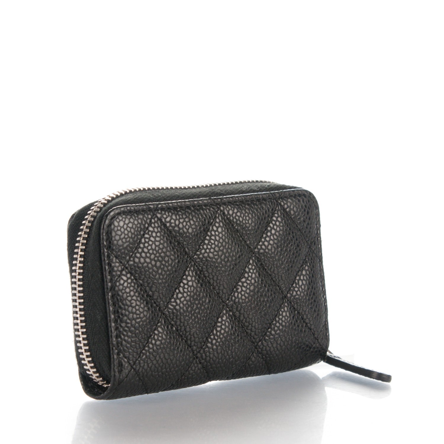 Chanel Caviar Quilted Zip Coin Purse Black 3 of 7