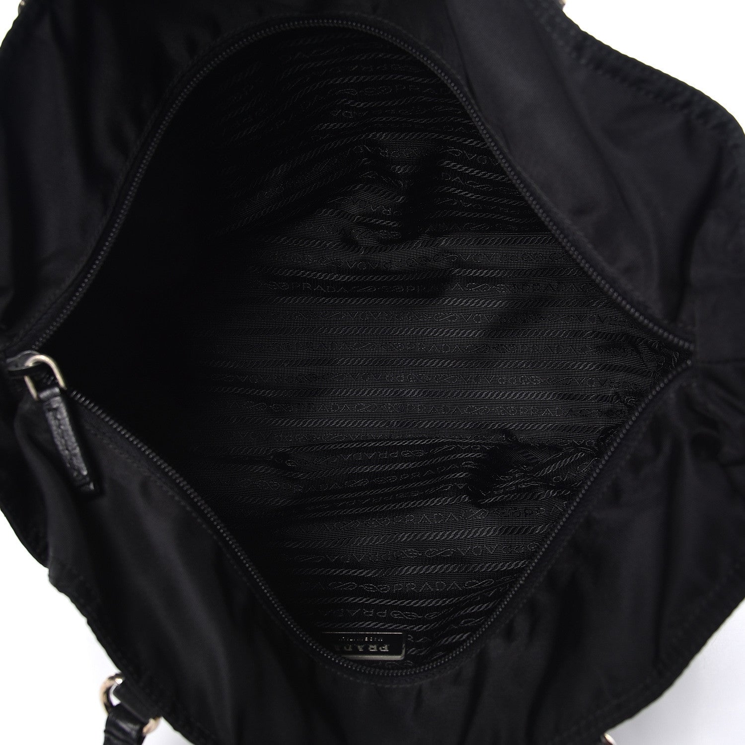 Prada Nylon Metal Grommet Bag Black 5 of 9