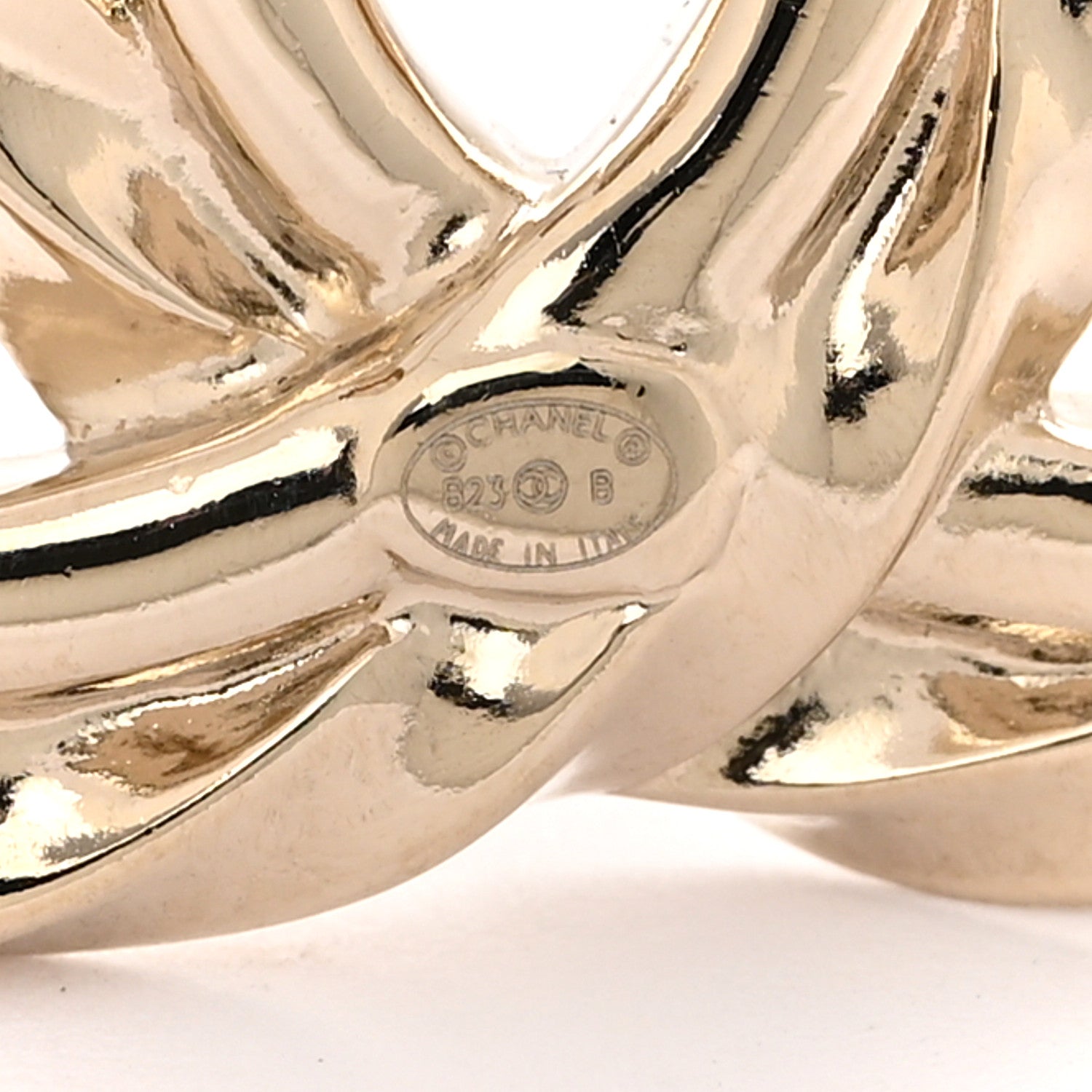 Chanel Metal Crystal CC Brooch Gold 3 of 4